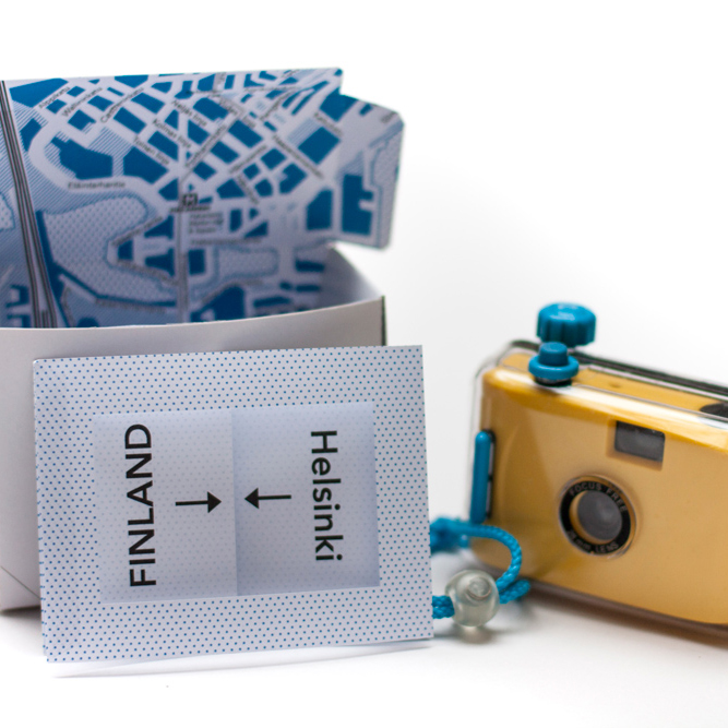 Package Design For Camera Gift With Map Of Helsinki City Center On The Inside-by Corliss Design