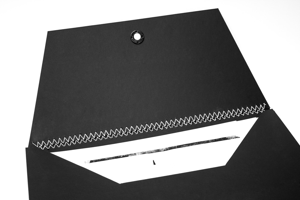 Application Folder In Black For Works In Size A3, Open-by Corliss Design
