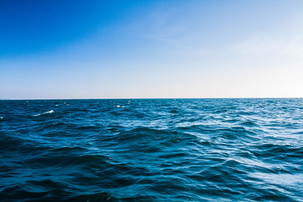 Photo of the Atlantic ocean while sailing around the coast of Ireland.