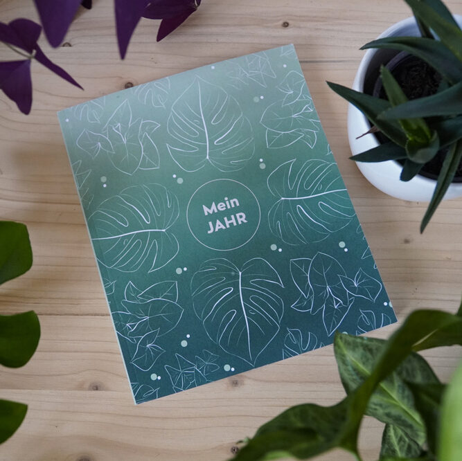 year planner by corliss design with plant theme