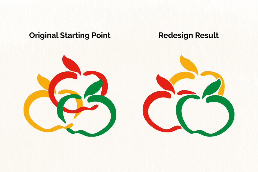 Corporate Design: Redesign Of The Logo Of A Fruit Farmer, By Corliss-Design, Before And After