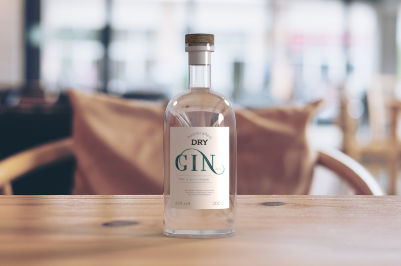 Package Design: Label Design For Gin With Handlettering By Corliss-Design
