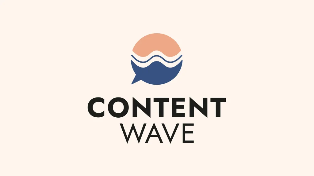 Brand Design von Corliss Design für Content Wave, zu sehen ist das Logo