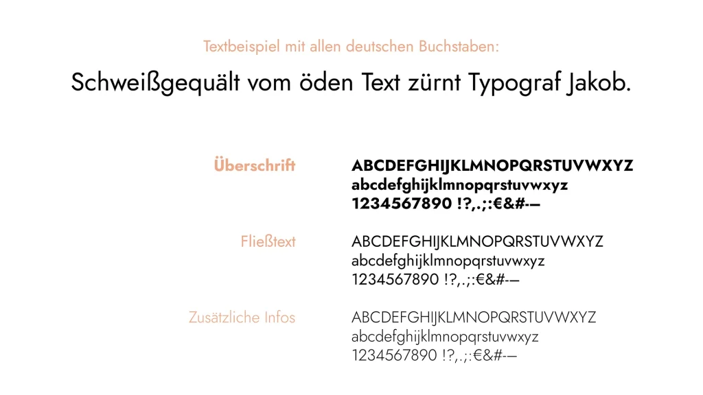 Brand Design von Corliss Design für Content Wave, zu sehen ist die Typografie Auswahl