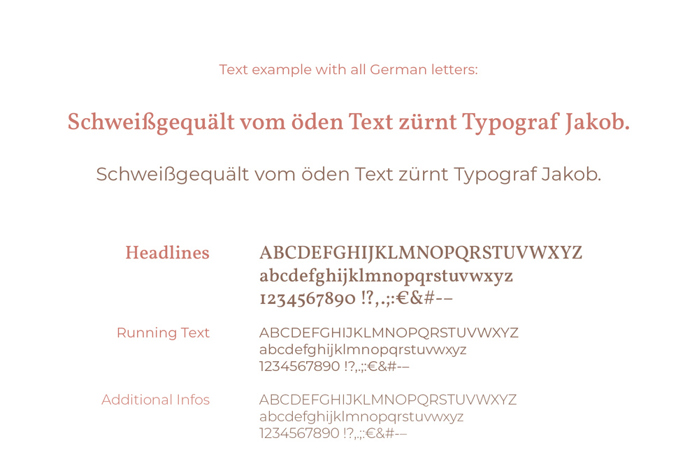Typography Choices For Salvation Yoga: A Serif Font For Headlines, A Sans-serif Font For The Running Text And Small Additional Informations