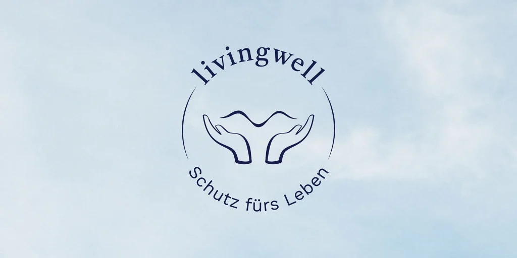 Brand Design von Corliss Design für livingwell, zu sehen ist das Logo